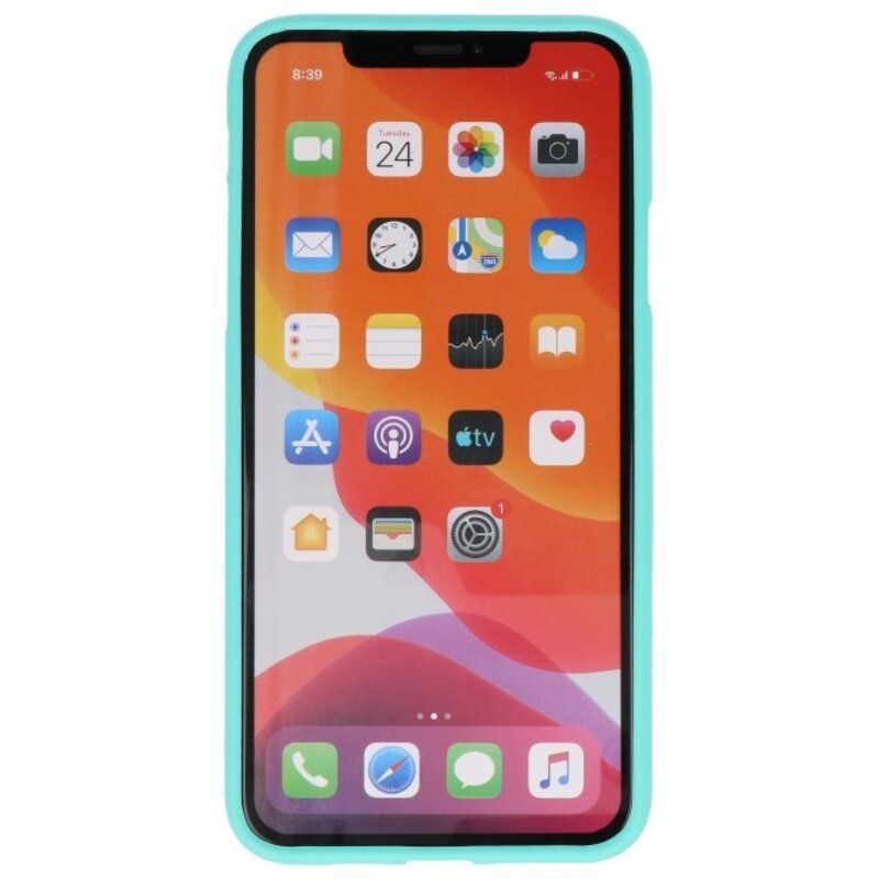 Custodia in TPU a colori per iPhone 11 Pro turchese