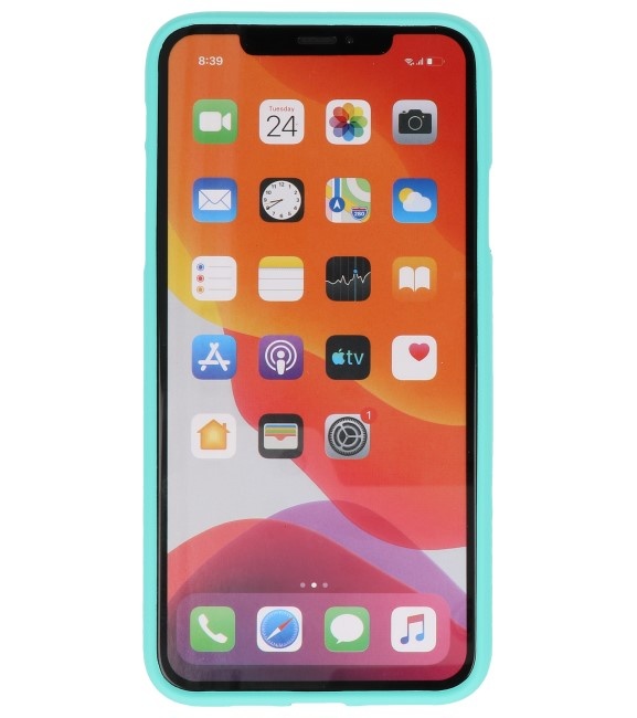 Color TPU Hoesje voor iPhone 11 Pro Turquoise