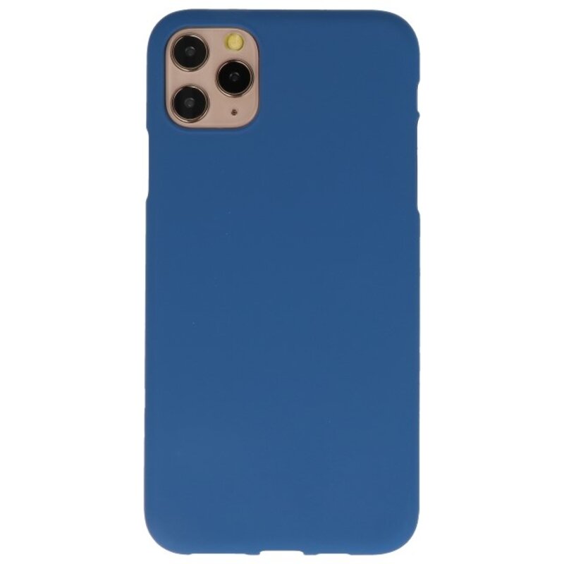 Farve TPU taske til iPhone 11 Pro Max Navy