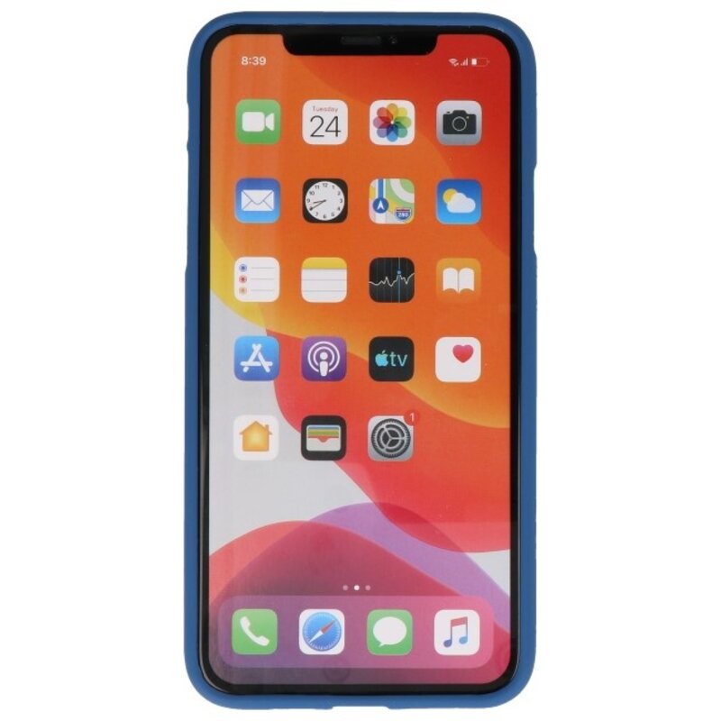 Farve TPU taske til iPhone 11 Pro Max Navy