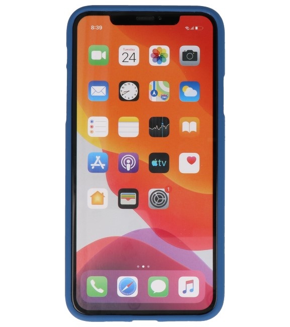 Color TPU Hoesje voor iPhone 11 Pro Max Navy