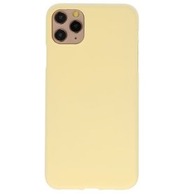 Coque TPU couleur pour iPhone 11 Pro Max Jaune