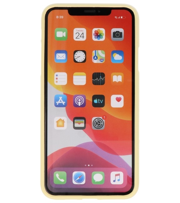 Color TPU Hoesje voor iPhone 11 Pro Max Geel