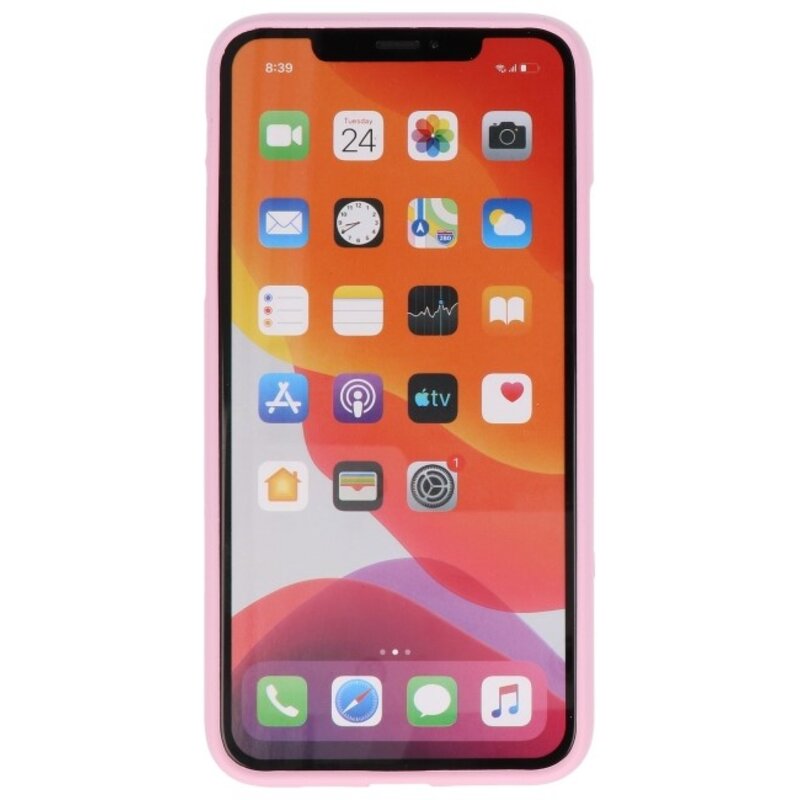Custodia in TPU a colori per iPhone 11 Pro Max rosa