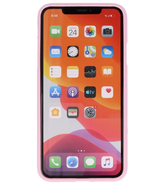 Custodia in TPU a colori per iPhone 11 Pro Max rosa