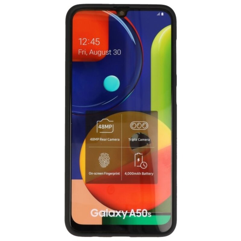 Custodia in TPU a colori per Samsung Galaxy A50s nera