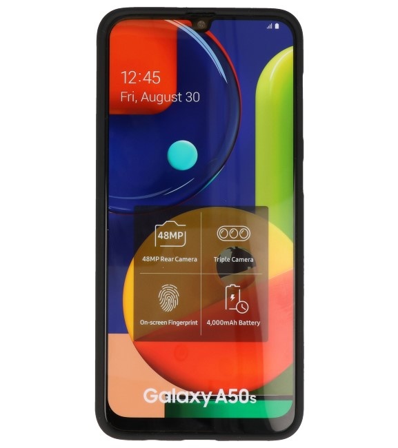 Custodia in TPU a colori per Samsung Galaxy A50s nera