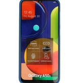 Coque TPU couleur pour Samsung Galaxy A50s Marine
