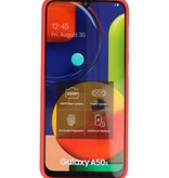 Coque en TPU couleur pour Samsung Galaxy A50s rouge