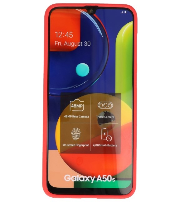 Color TPU case for Samsung Galaxy A50s red