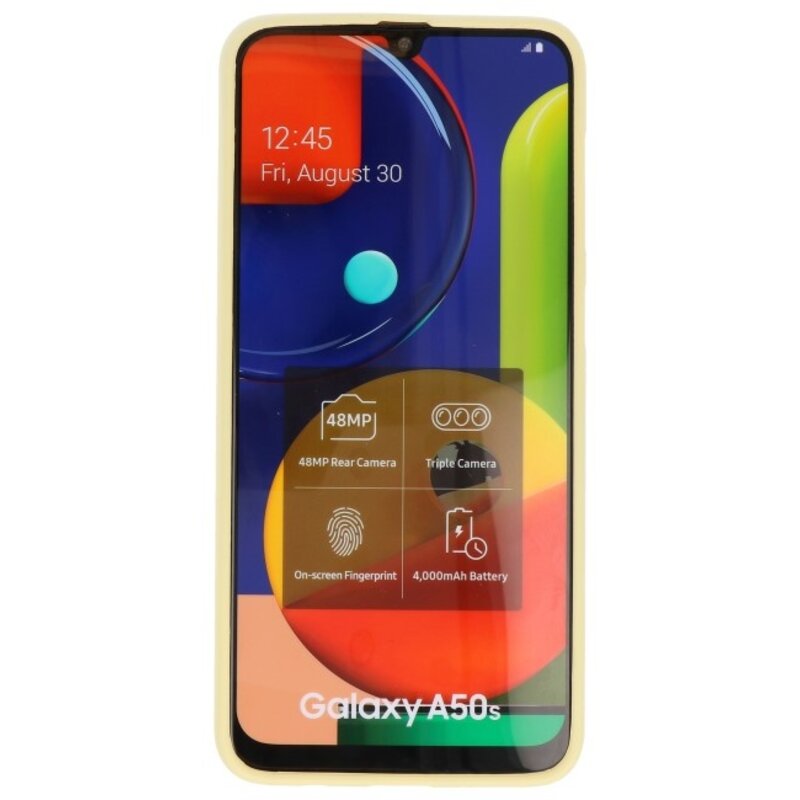Coque en TPU couleur pour Samsung Galaxy A50 jaune