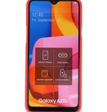 Farve TPU taske til Samsung Galaxy A20s rød