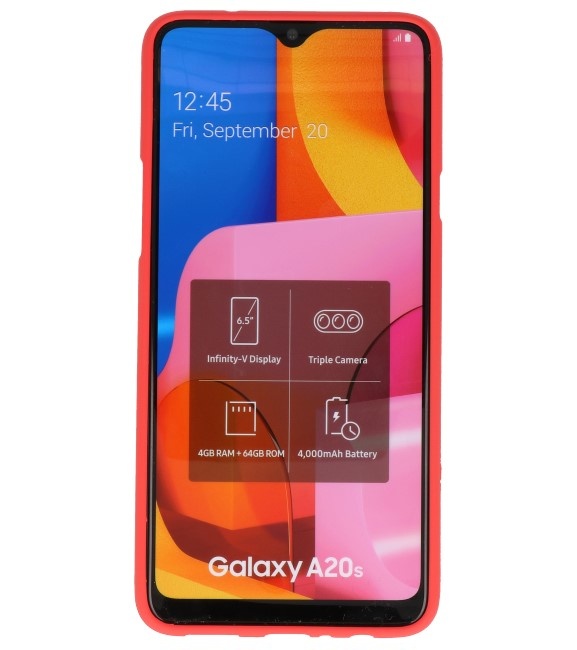 Color TPU case for Samsung Galaxy A20s red