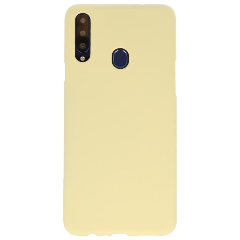 Funda de TPU en color para Samsung Galaxy A20s amarillo