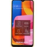 Farve TPU taske til Samsung Galaxy A20s gul