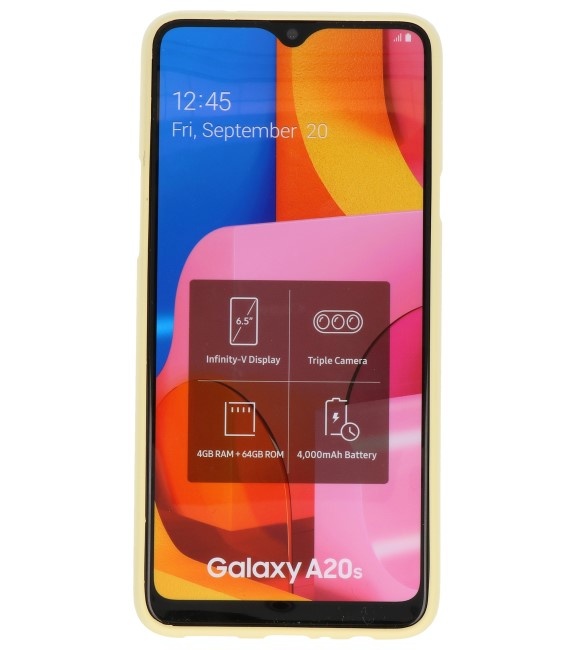 Color TPU Hoesje voor Samsung Galaxy A20s Geel