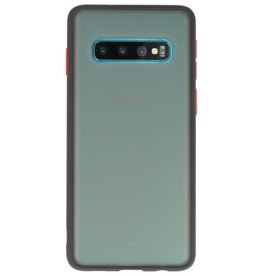 Étui rigide à combinaison de couleurs pour Galaxy S10 Noir