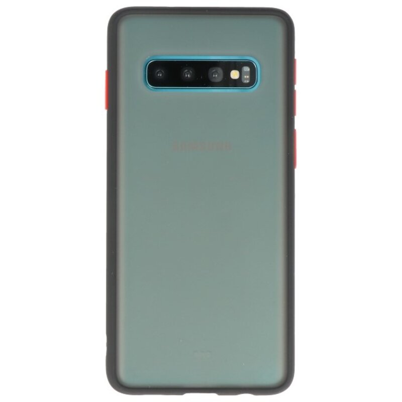 Étui rigide à combinaison de couleurs pour Galaxy S10 Noir