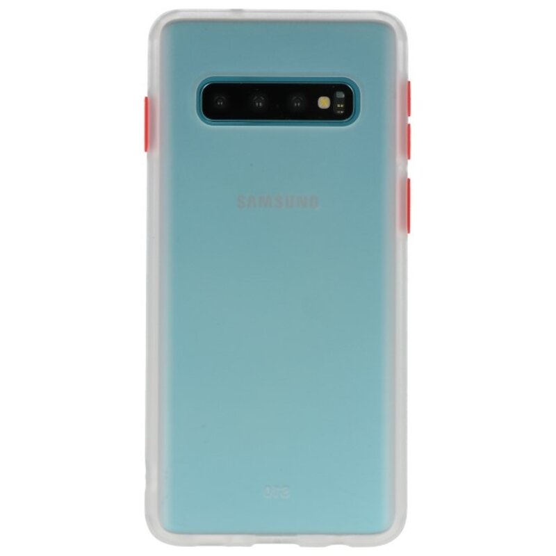 Étui rigide à combinaison de couleurs pour Galaxy S10 Transparent