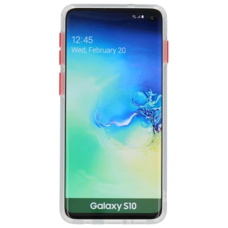 Farvekombination Hård taske til Galaxy S10 Transparent