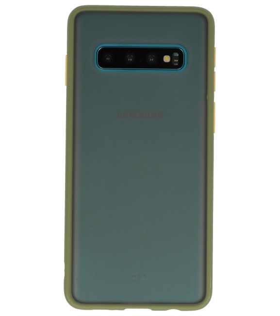 Combinazione di colori Custodia rigida per Galaxy S10 verde