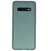 Combinación de colores Estuche rígido para Galaxy S10 Verde oscuro