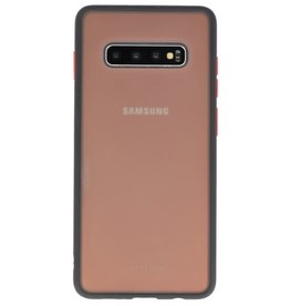Étui rigide à combinaison de couleurs pour Galaxy S10 Plus Noir