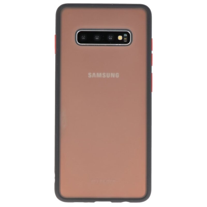 Étui rigide à combinaison de couleurs pour Galaxy S10 Plus Noir