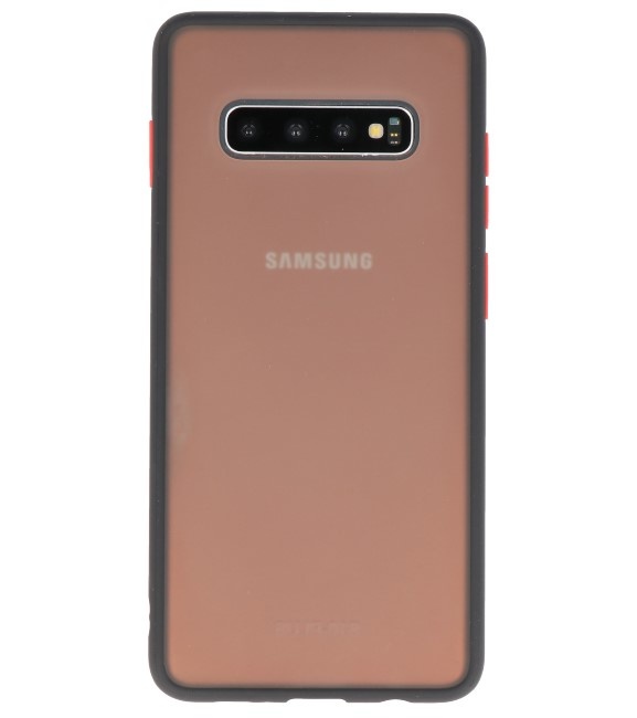 Étui rigide à combinaison de couleurs pour Galaxy S10 Plus Noir