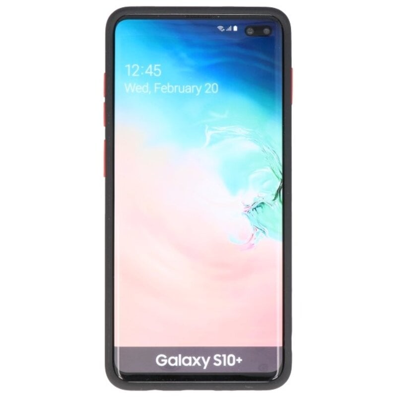 Étui rigide à combinaison de couleurs pour Galaxy S10 Plus Noir
