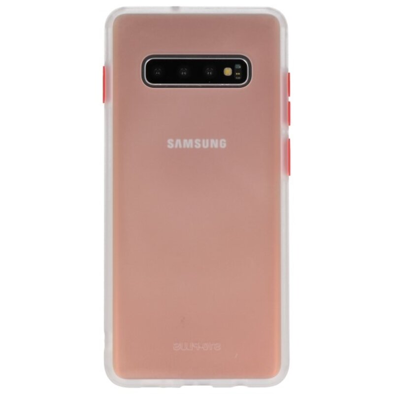 Étui rigide à combinaison de couleurs pour Galaxy S10 Plus Transparent