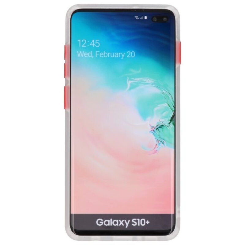 Étui rigide à combinaison de couleurs pour Galaxy S10 Plus Transparent
