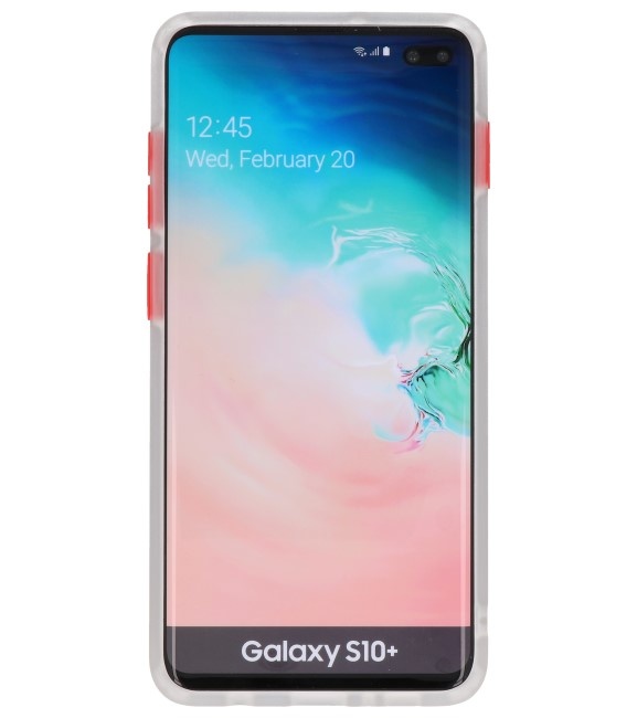 Combinación de colores Estuche rígido para Galaxy S10 Plus Transparente