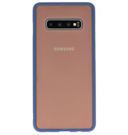 Combinación de colores Estuche rígido para Galaxy S10 Plus Azul