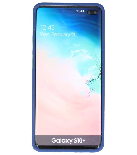 Combinación de colores Estuche rígido para Galaxy S10 Plus Azul