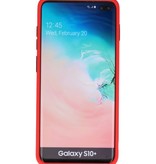 Combinación de colores Estuche rígido para Galaxy S10 Plus Rojo