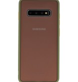 Combinazione di colori Custodia rigida per Galaxy S10 Plus verde