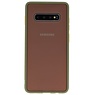 Combinación de colores Estuche rígido para Galaxy S10 Plus Verde