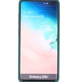 Combinación de colores Estuche rígido para Galaxy S10 Plus Verde oscuro