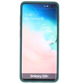 Combinazione di colori Custodia rigida per Galaxy S10 Plus verde scuro