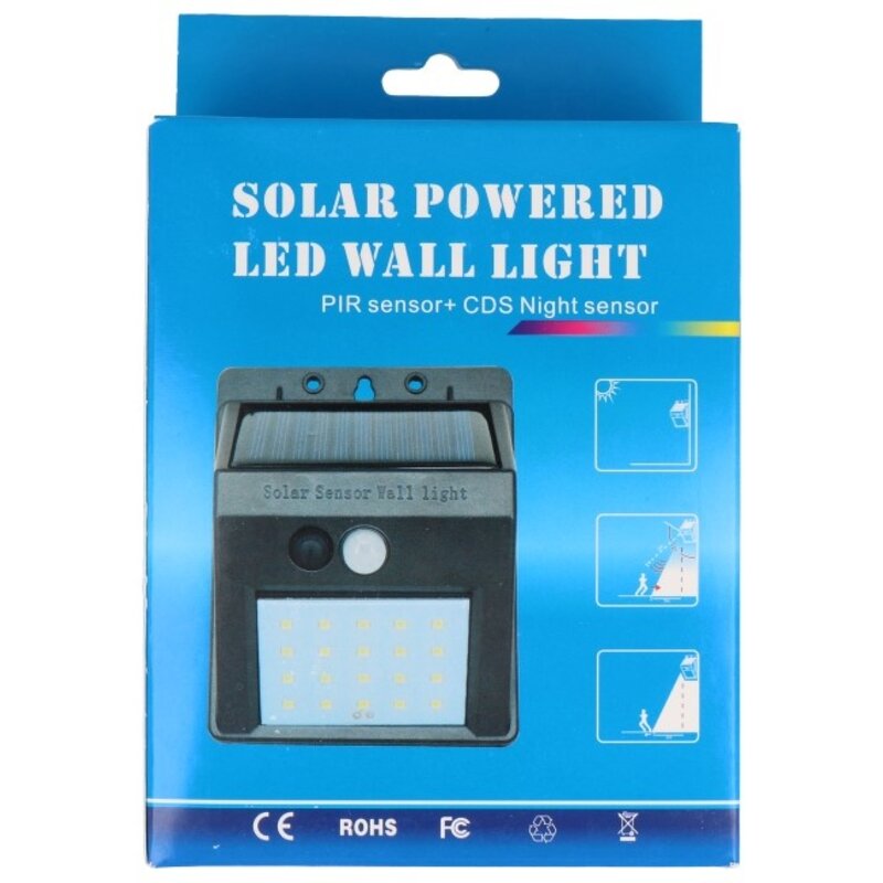 LED Wandlamp Op Zonne-Energie 20 Led