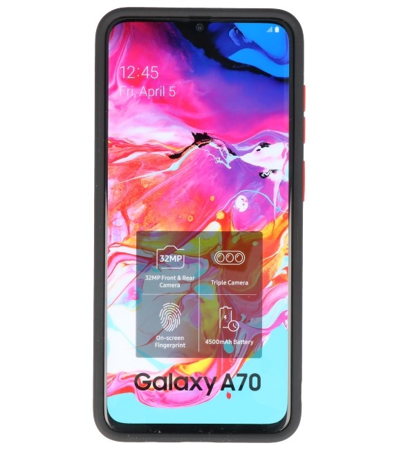 Color combination Hard Case for Galaxy A70 Black