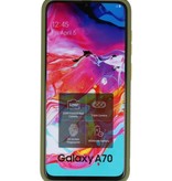Combinazione di colori Custodia rigida per Galaxy A70 verde