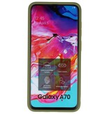 Farbkombination Hard Case für Galaxy A70 Grün