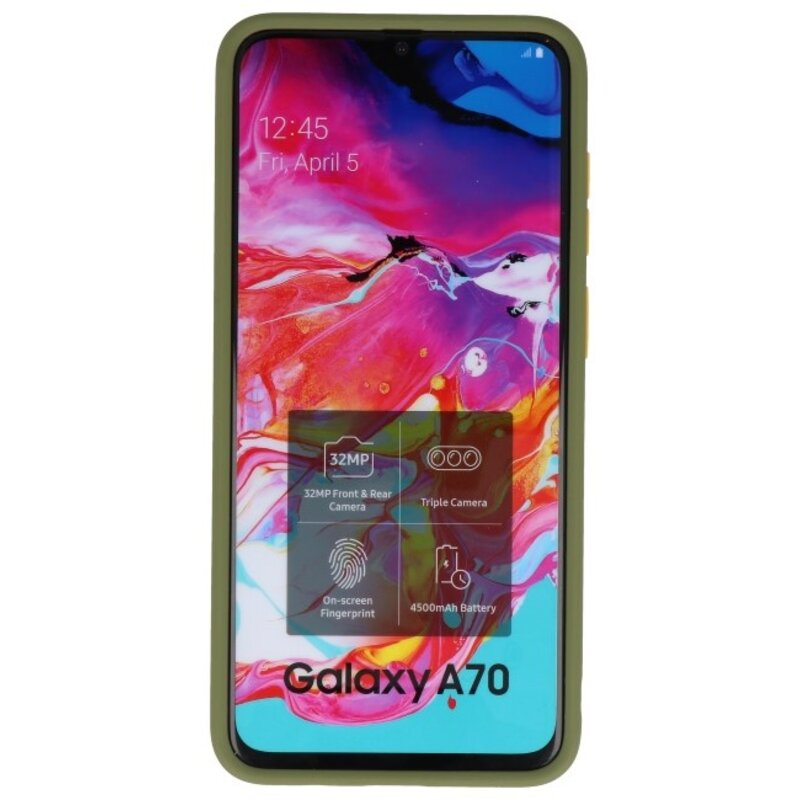 Farvekombination Hård etui til Galaxy A70 Green