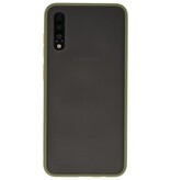 Étui rigide à combinaison de couleurs pour Galaxy A70 Vert