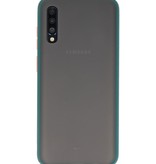 Combinación de colores Estuche rígido para Galaxy A70 Verde oscuro