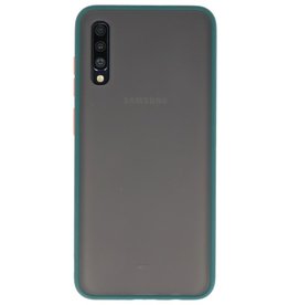Combinación de colores Estuche rígido para Galaxy A70 Verde oscuro