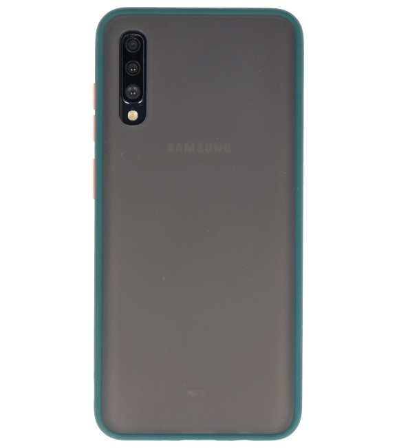 Combinazione di colori Custodia rigida per Galaxy A70 verde scuro