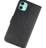 Bookstyle Wallet Cases Hoes voor iPhone 11 Zwart